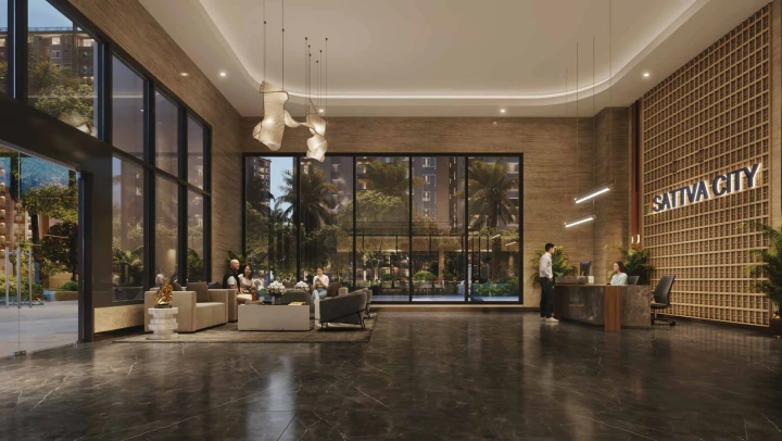 Clubhouse lobby interior Clubhouse lobby interior
