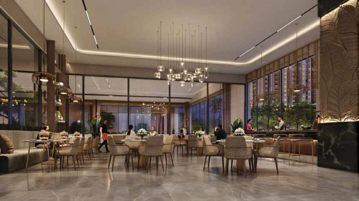 Clubhouse lounge interior Clubhouse lounge interior